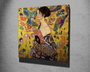 Wallity Cuadro sobre lienzo Dama con abanico de Gustav Klimt 45x45 cm